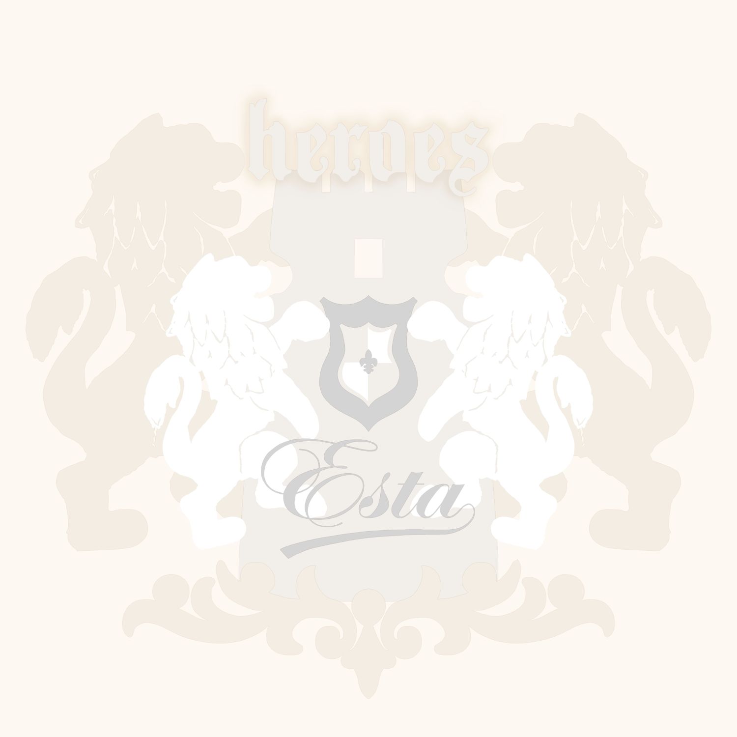 wallpaper lions beige 114919