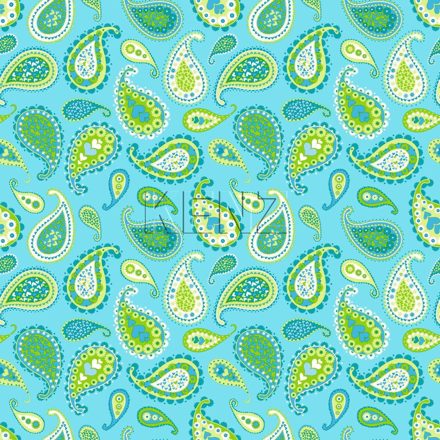 wallpaper paisleys turquoise and lime green 115827