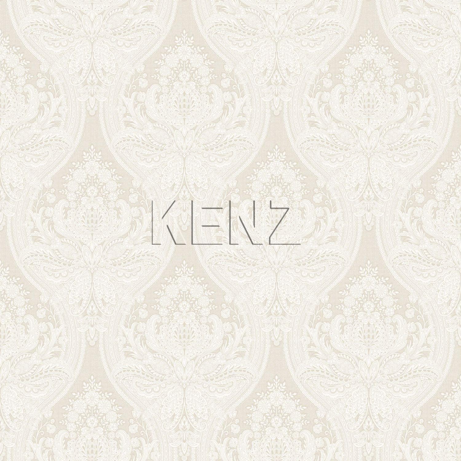 wallpaper baroque print beige 127603