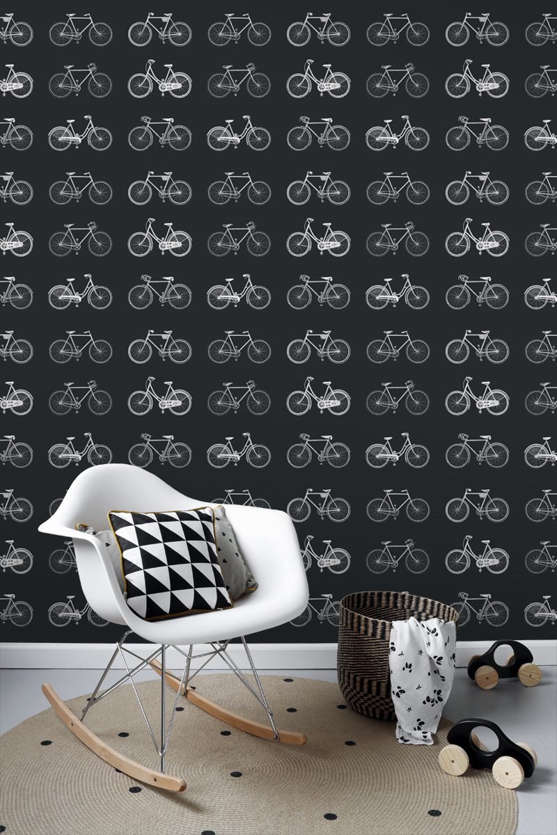 wallpaper bicycles black and white 128503