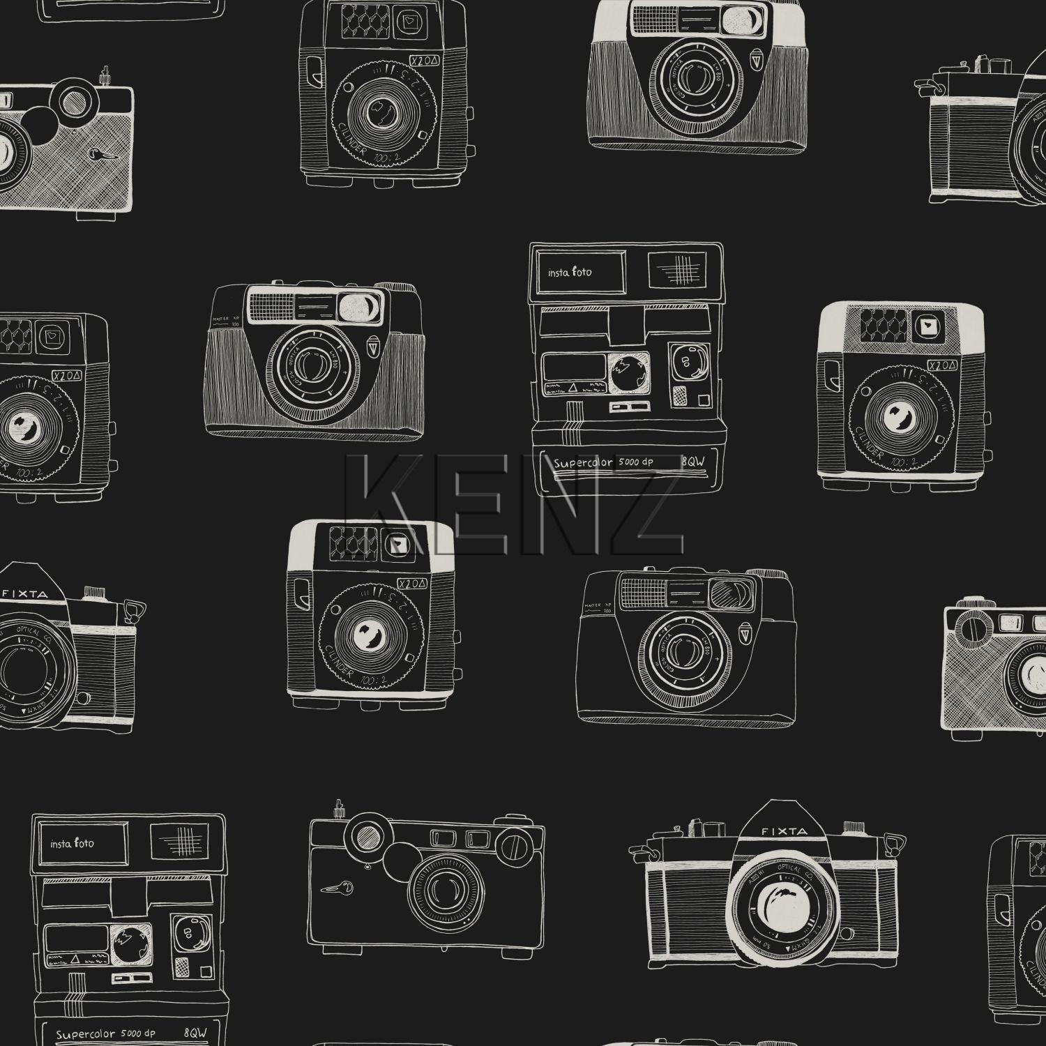 wallpaper polaroid cameras black and white 128824