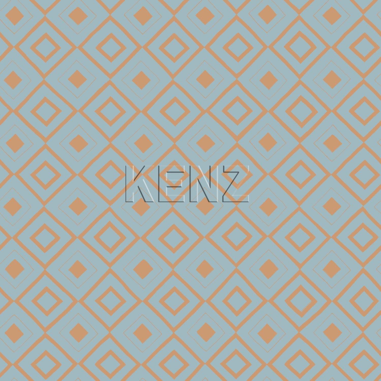 wallpaper diamonds vintage blue and shiny copper brown 128830