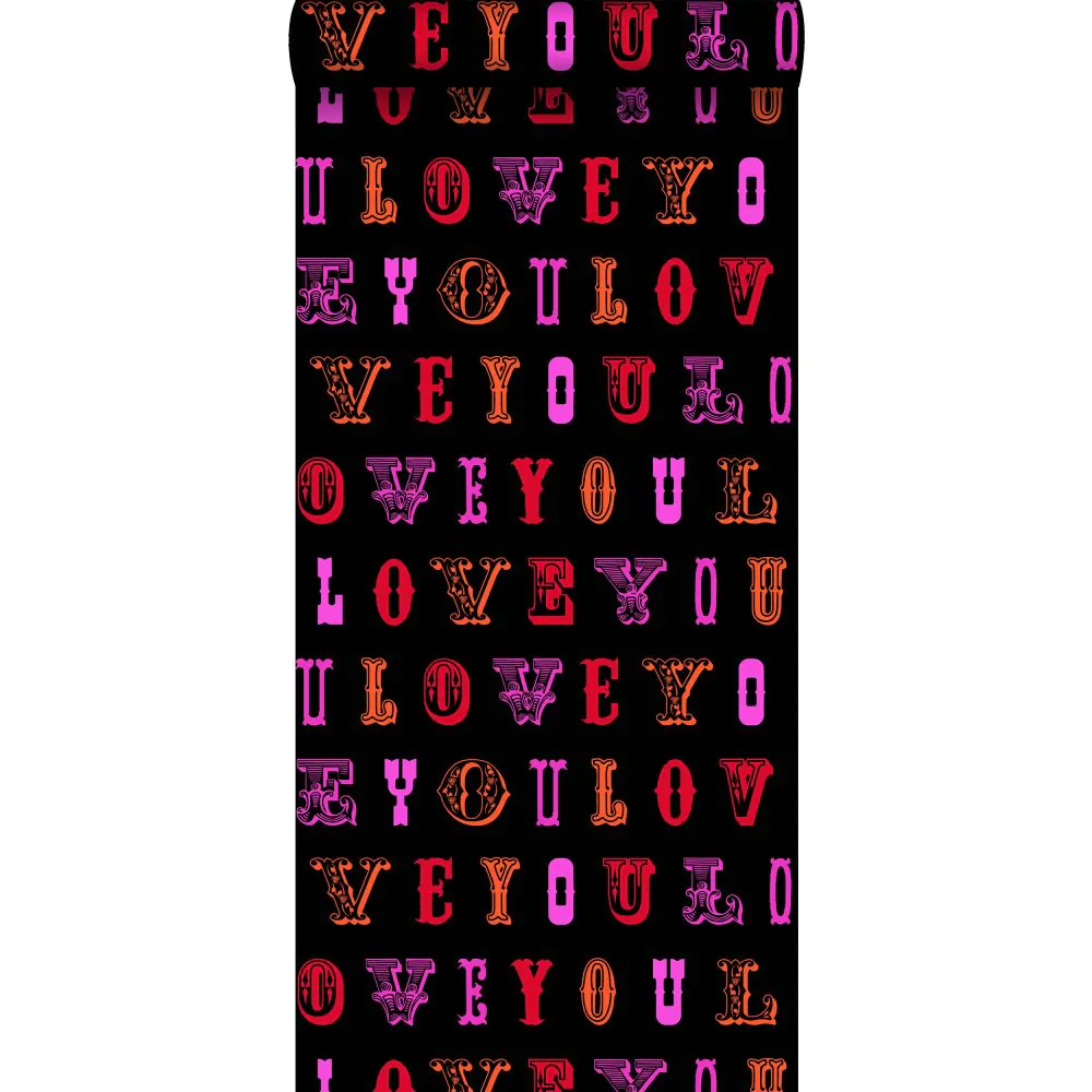 wallpaper love you - quotes black and pink 136837 2