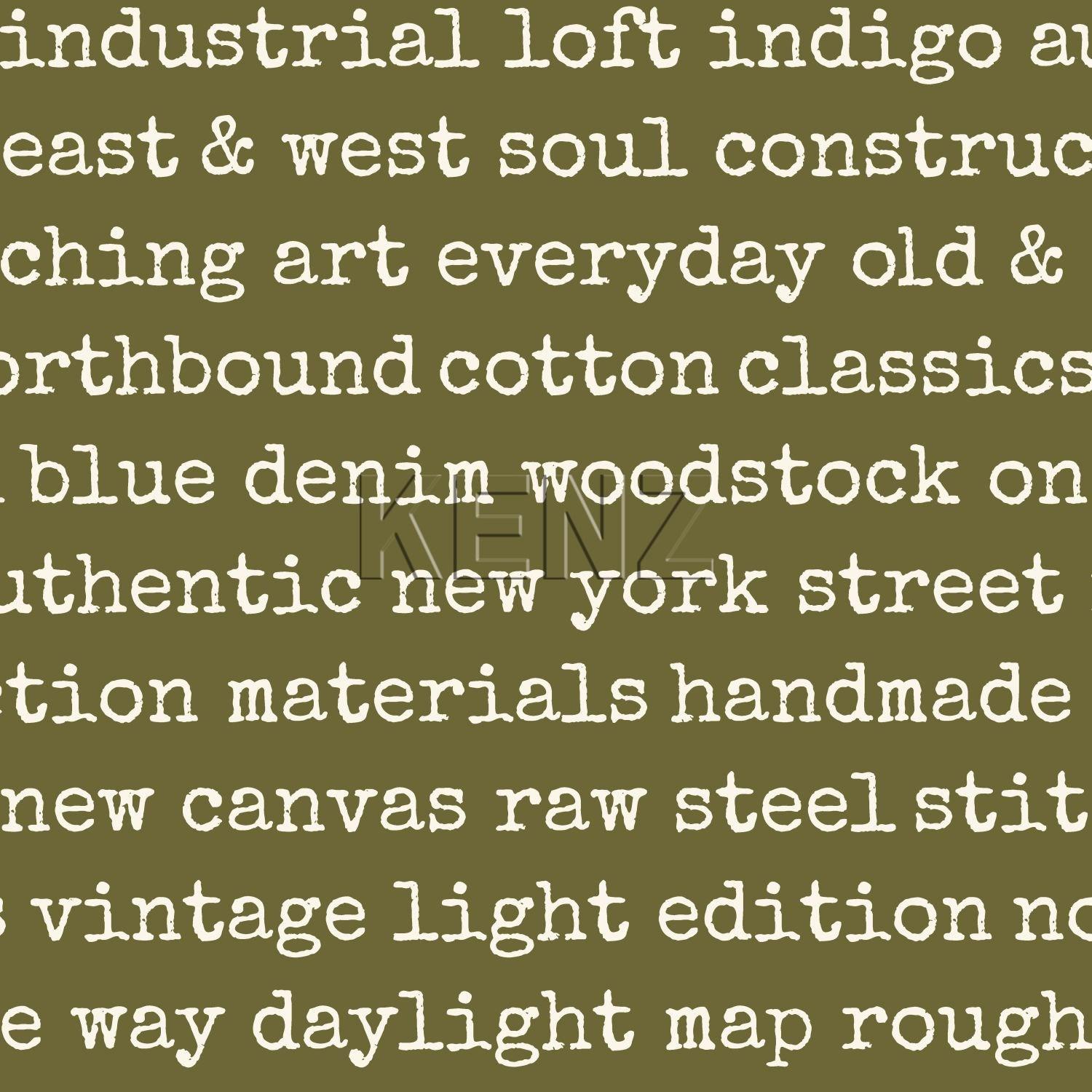 wallpaper city talk text olive green 137705