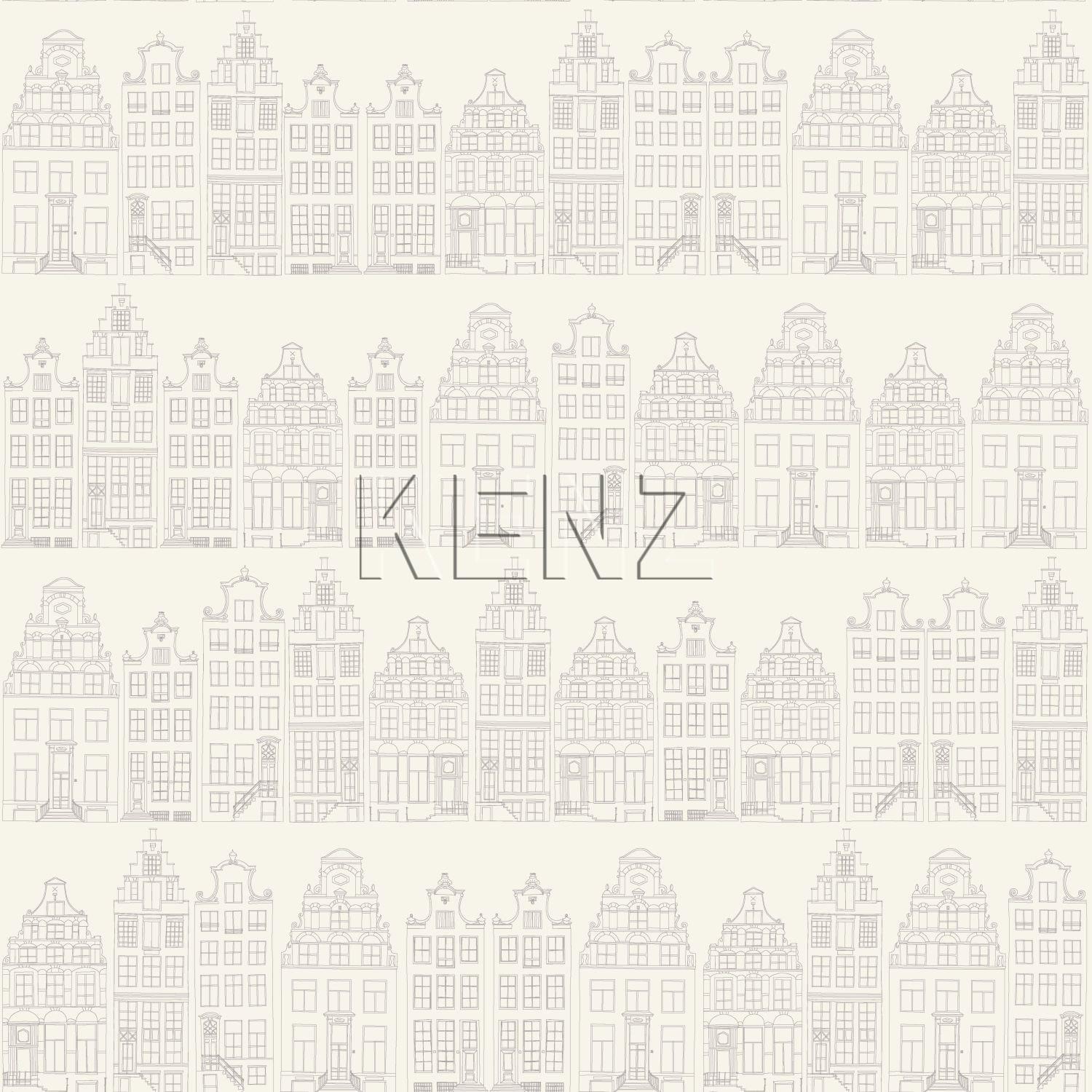 wallpaper Amsterdam houses silver 137716