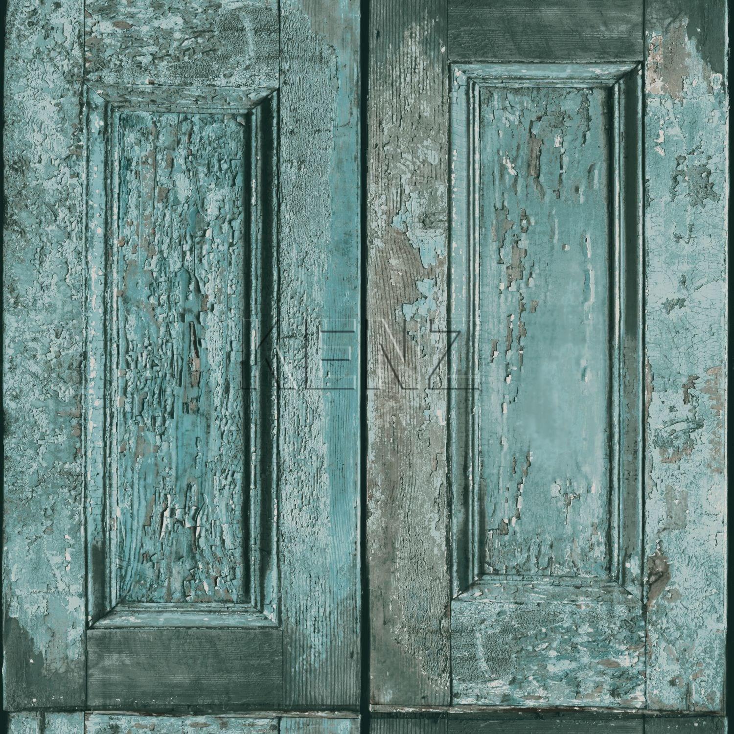 wallpaper panel doors turquoise 138208