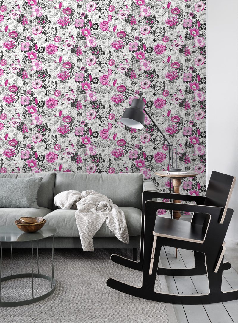 wallpaper flowers pink and black 138504