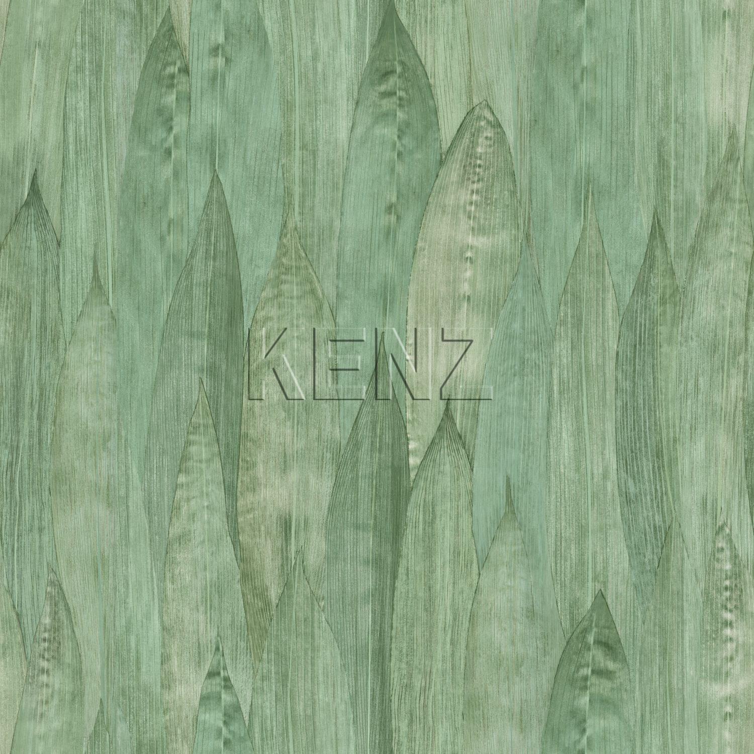 wallpaper leaves celadon green 138986