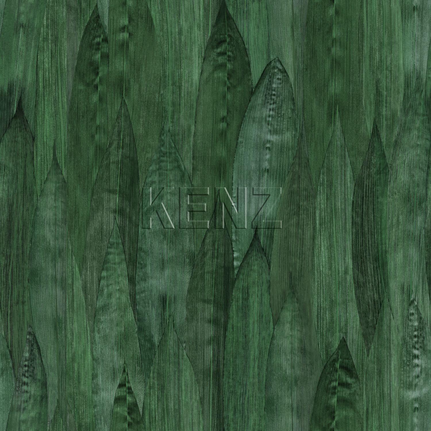 wallpaper leaves emerald green 138988