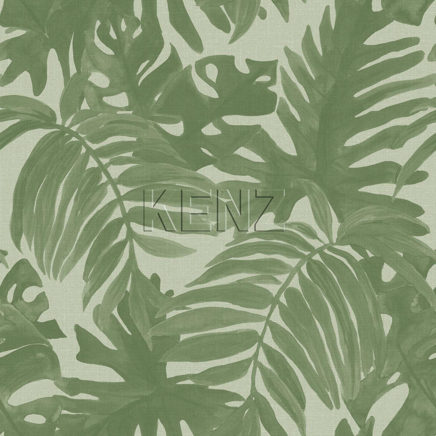 wallpaper tropical leaves greyish olive green 138990