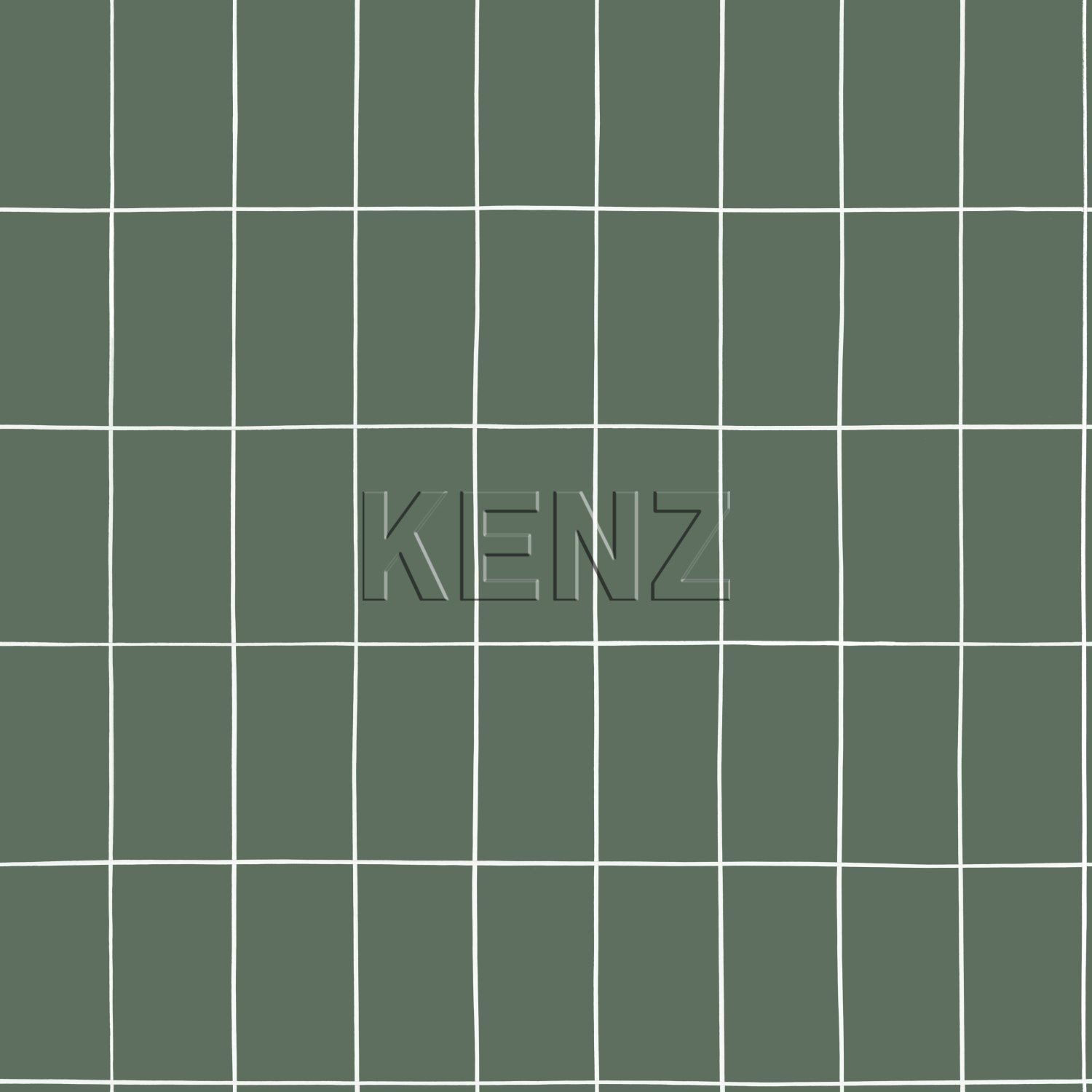wallpaper small tiles greyish green and white 139031