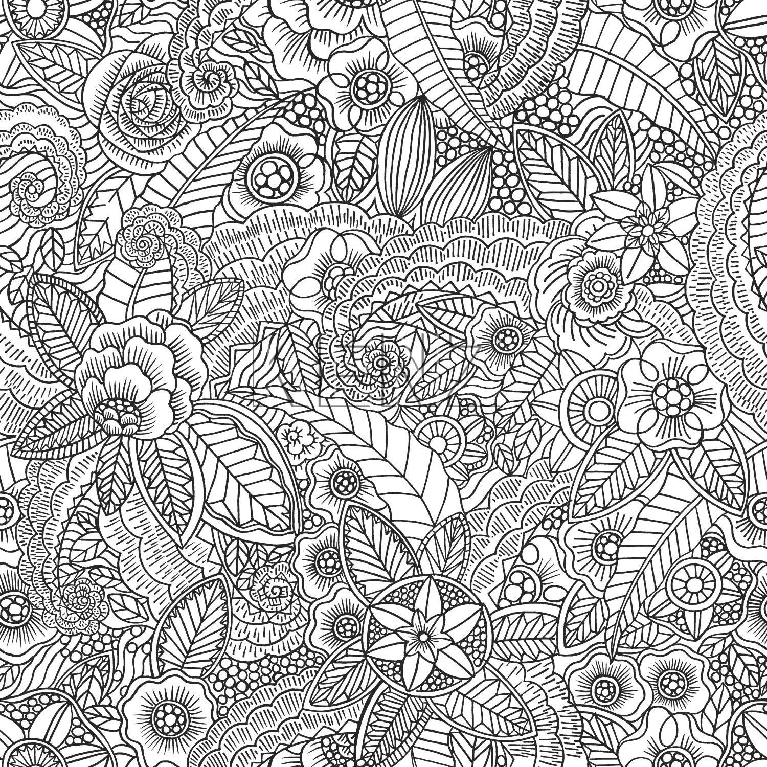 wallpaper flowers pen drawing black and white 139117