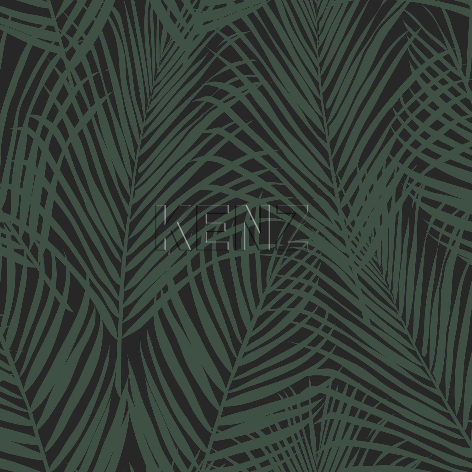 wallpaper palm leaves dark green 139157