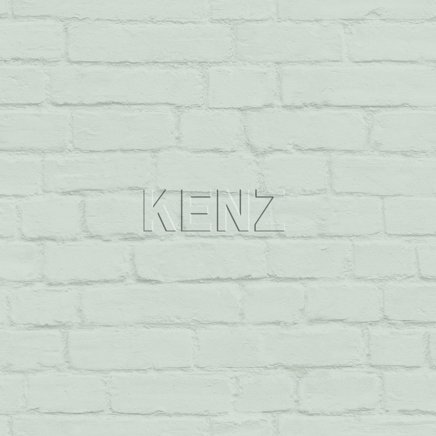 wallpaper bricks mint green 139193