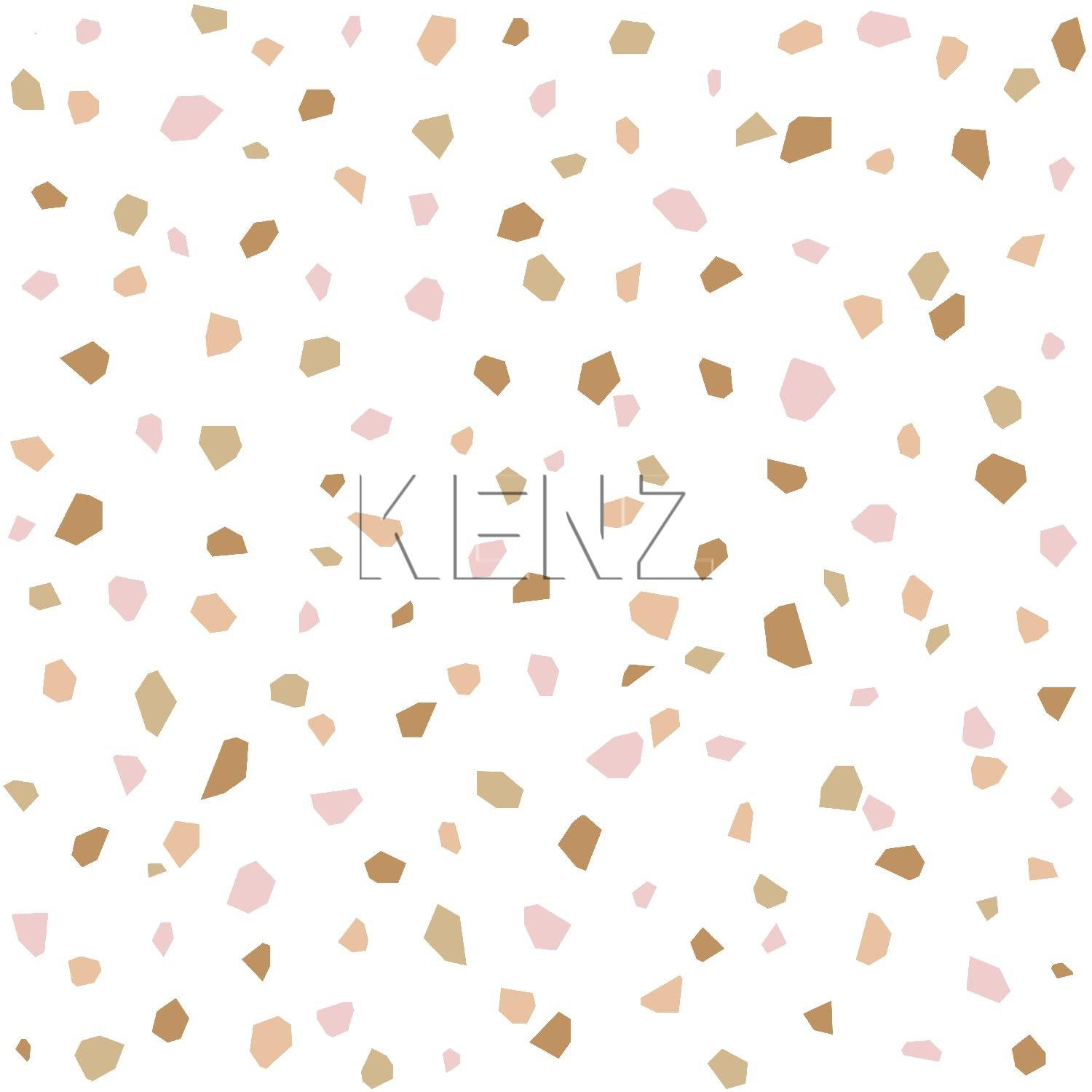 wallpaper terrazzo soft pink, warm orange and beige 139198