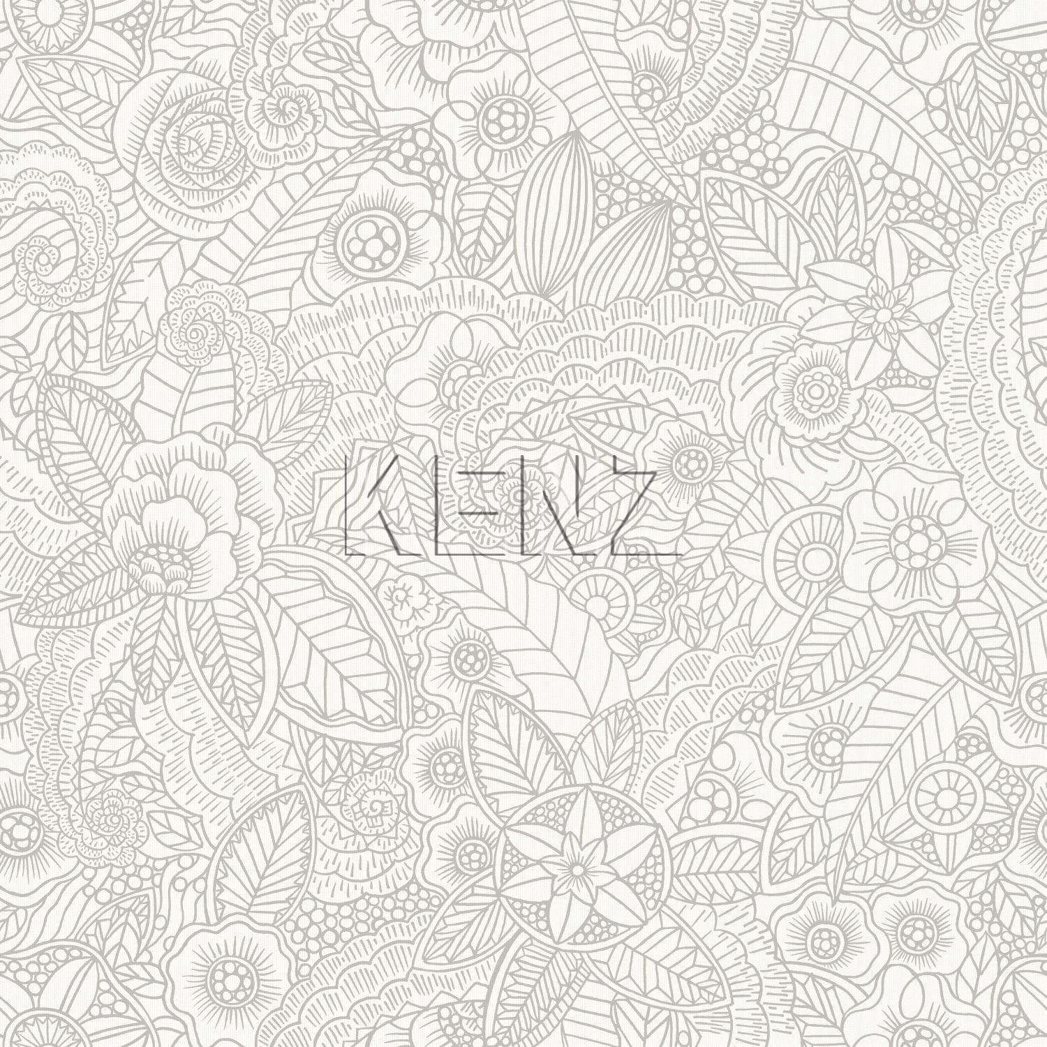 wallpaper flower drawings beige 148613