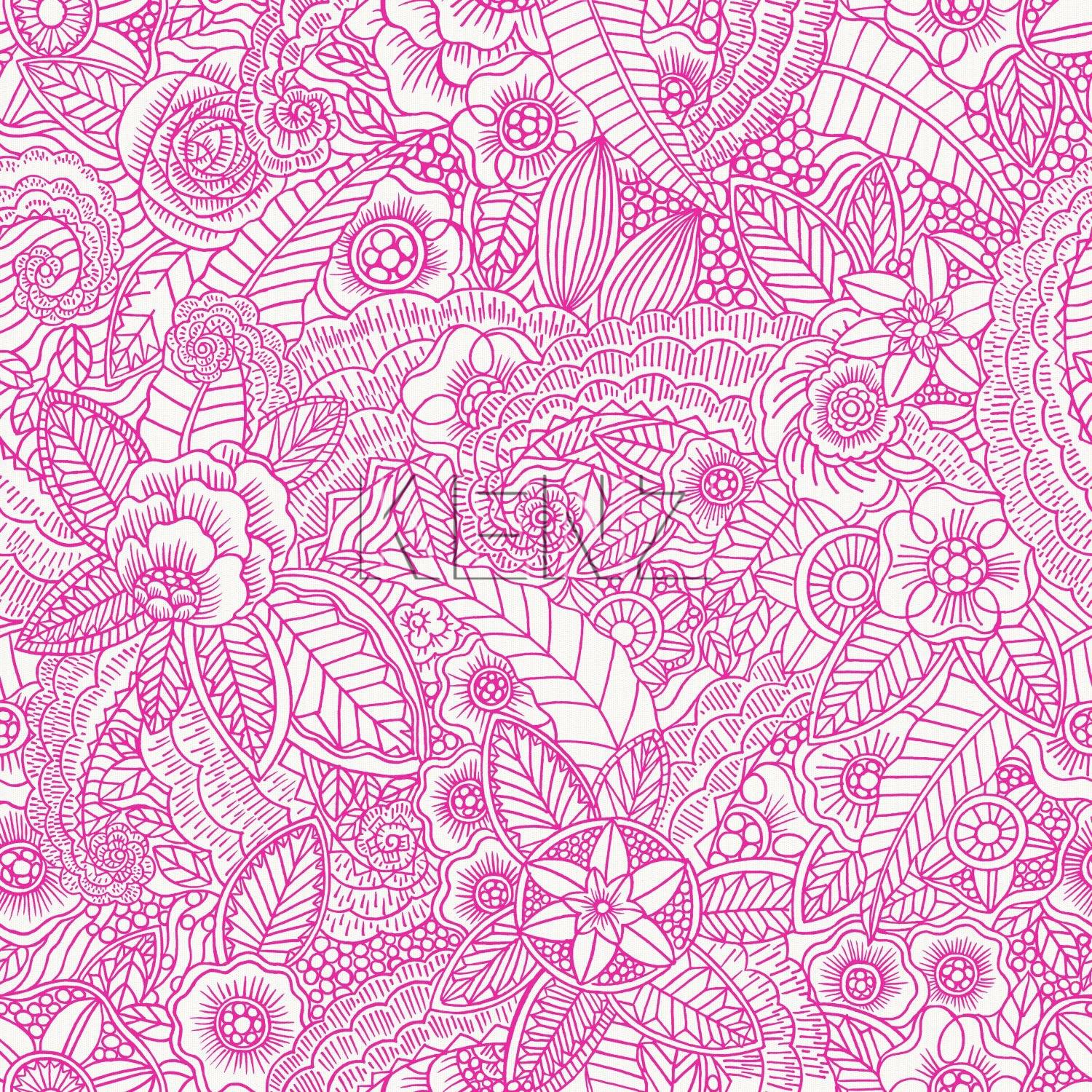 wallpaper flower drawings pink 148614
