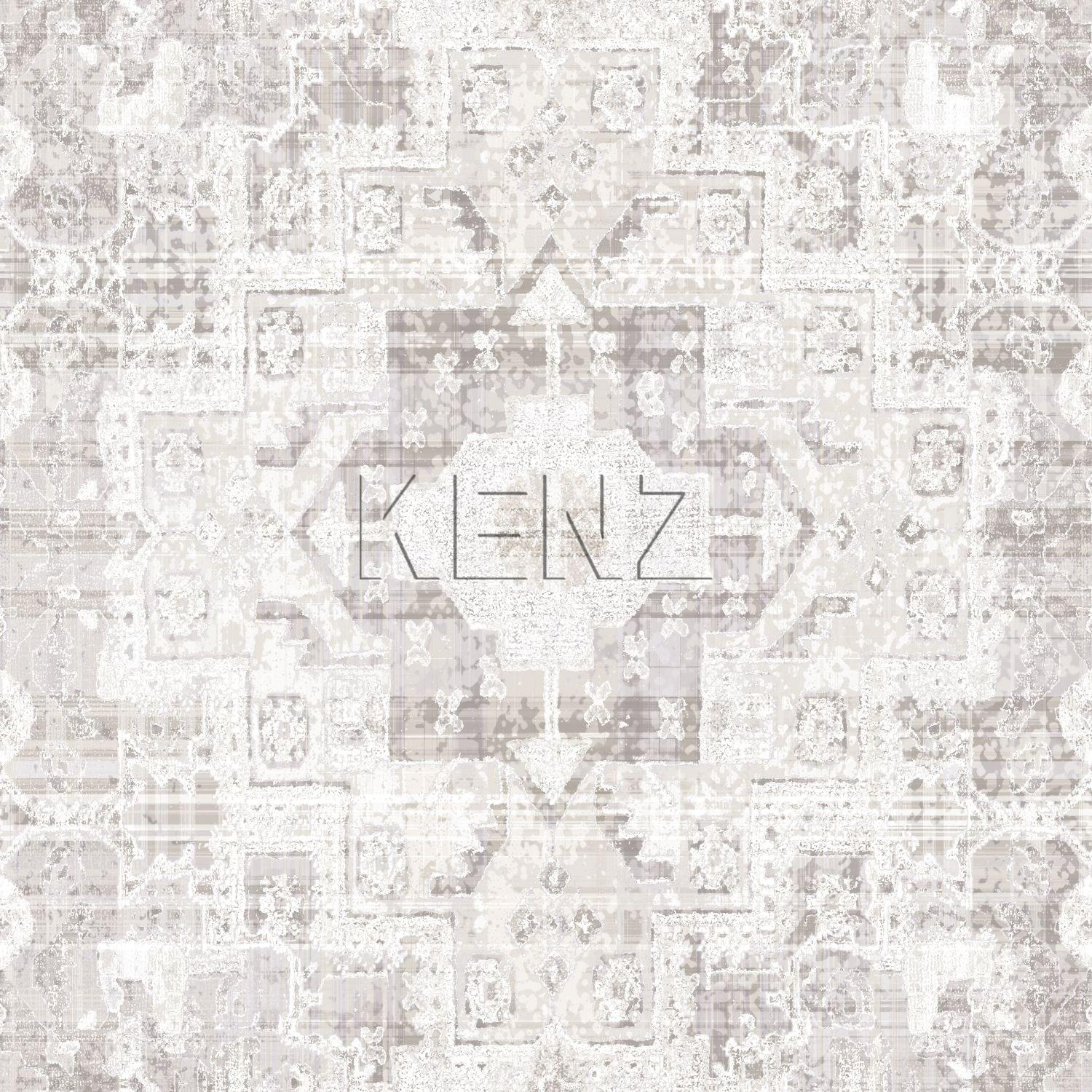 wallpaper oriental kilim carpet light warm gray 148654