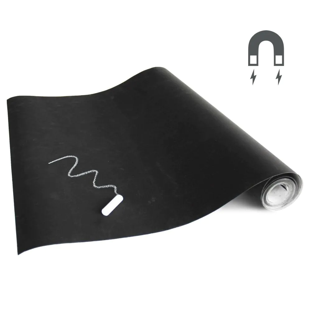chalkboard magnetic wallpaper black 155002 2
