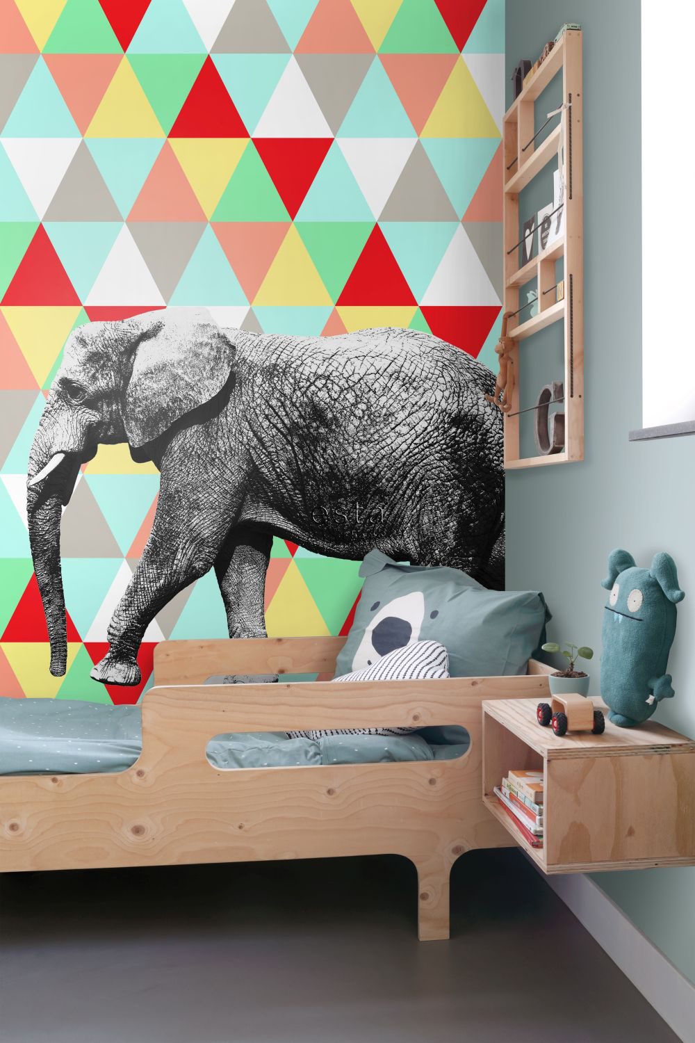 wall mural elephant multicolor 158707