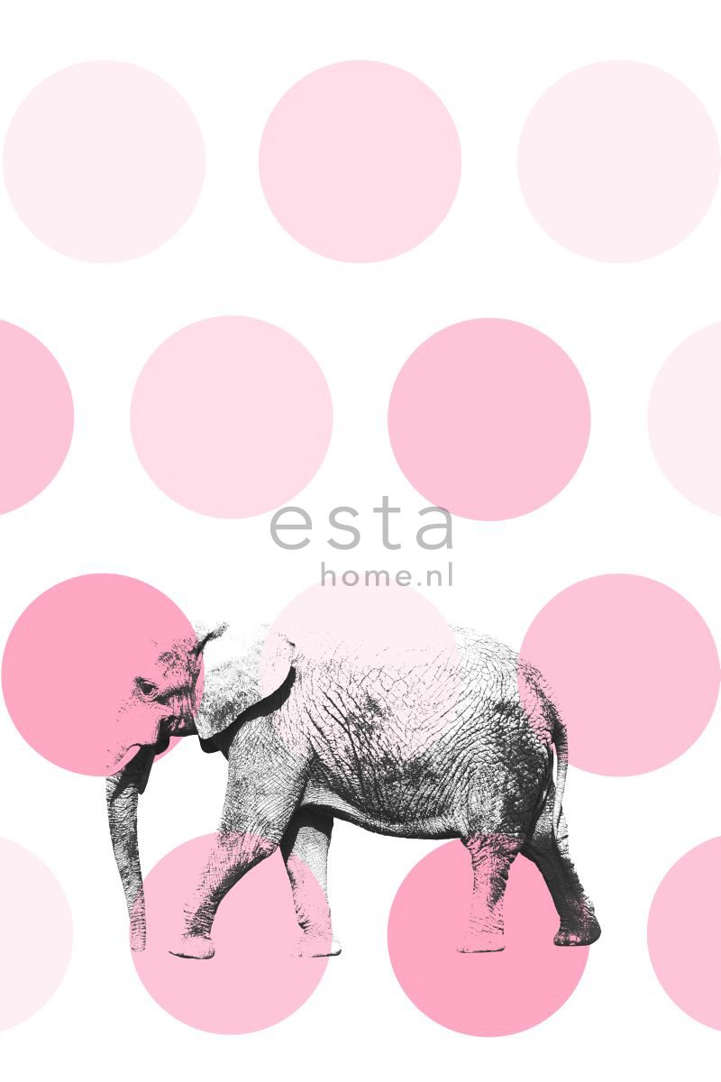 wall mural elephant pink 158708