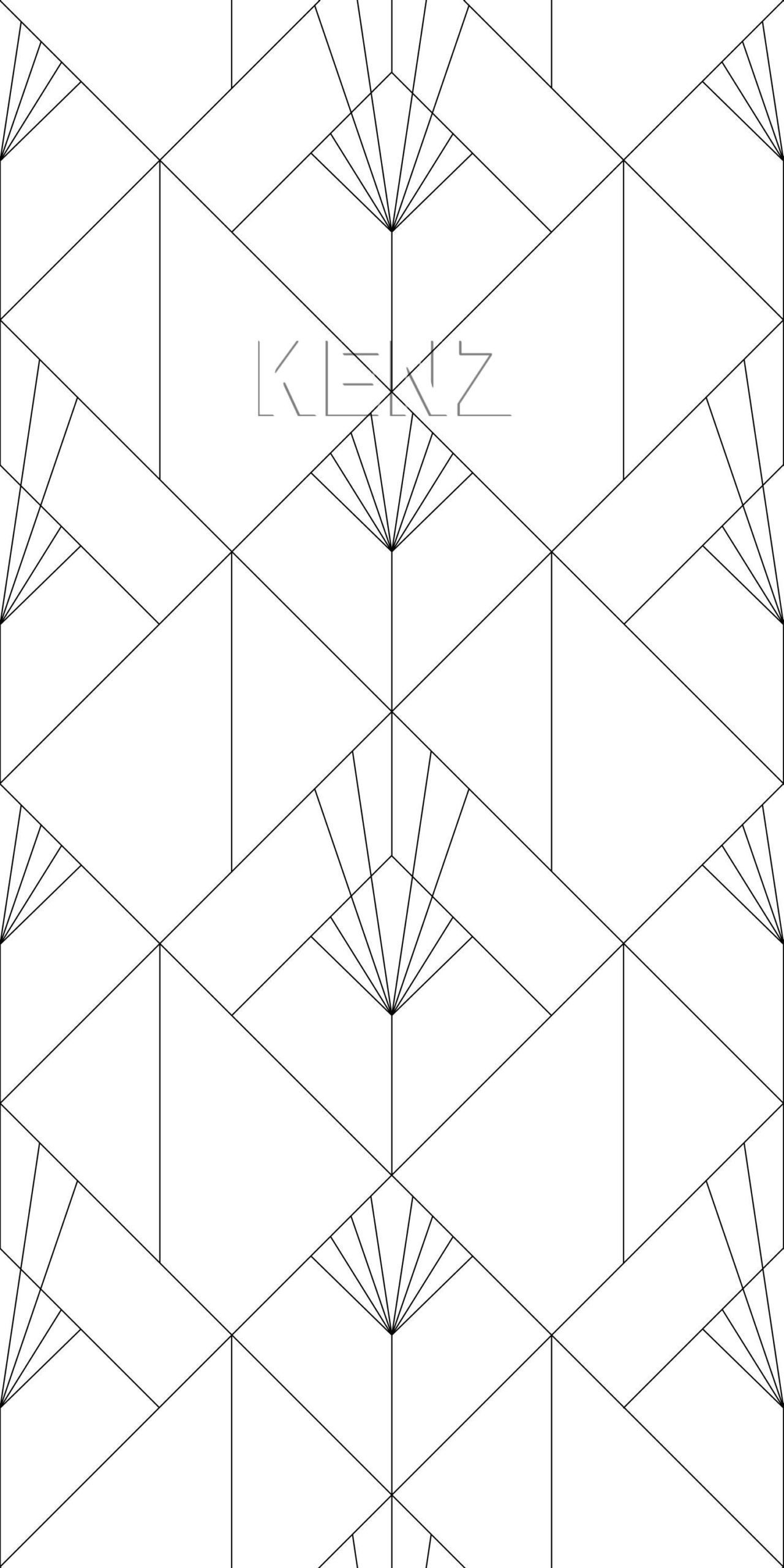 wall mural art deco motif white and black 158934 2