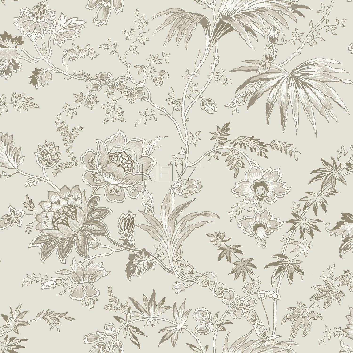 wallpaper flowers beige 326123