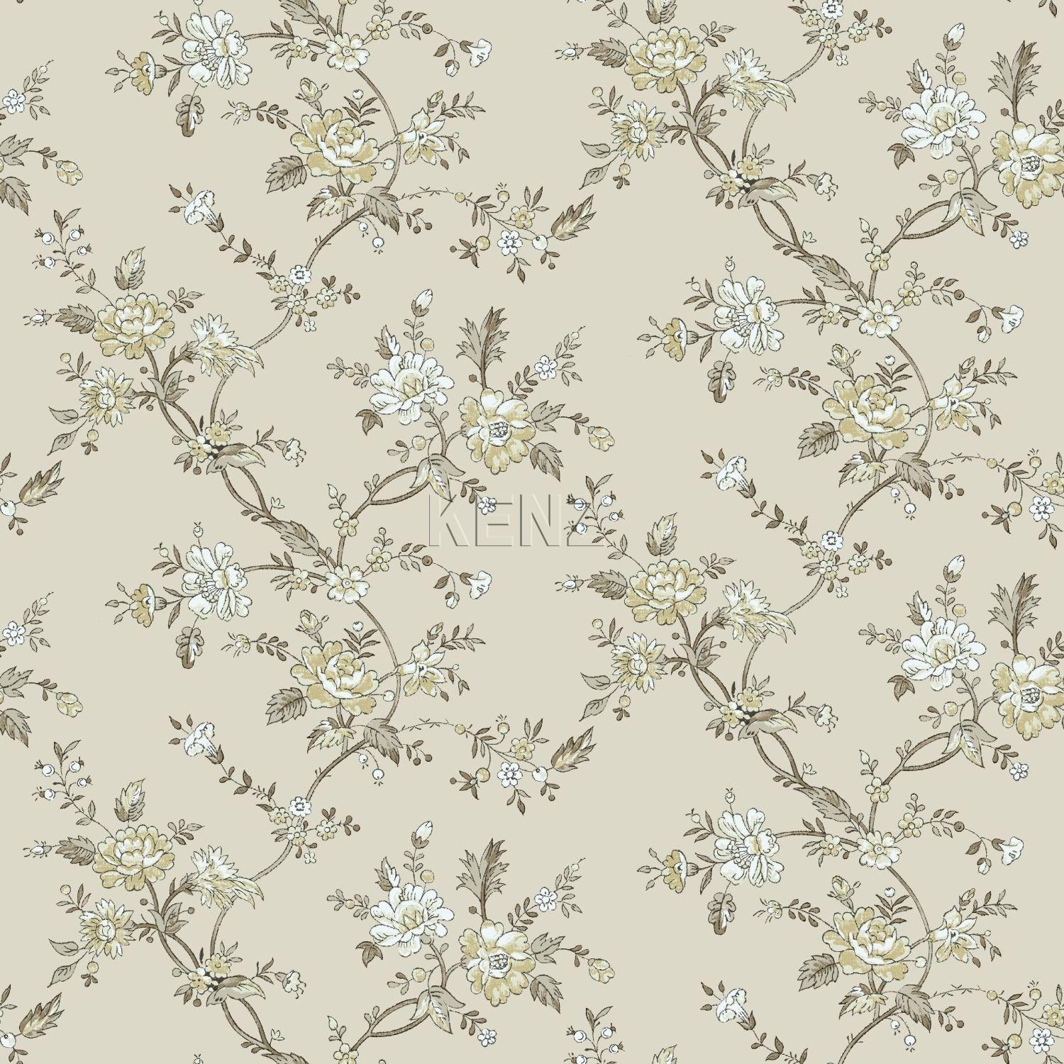 wallpaper flowers beige 326130