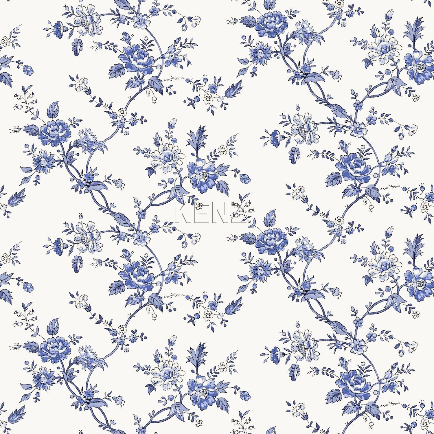 wallpaper flowers delft blue 326133