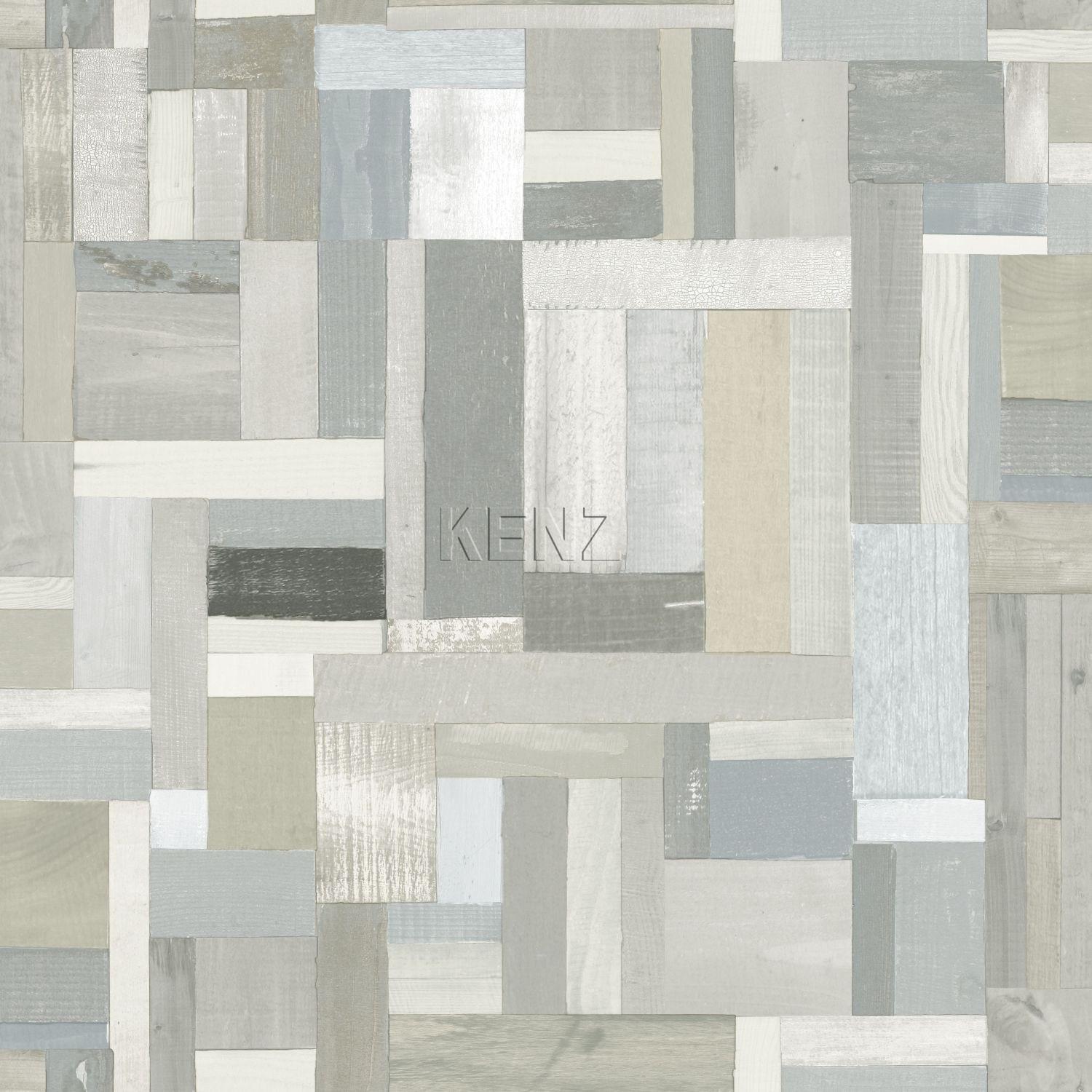 wallpaper scrap wood motif beige 337224