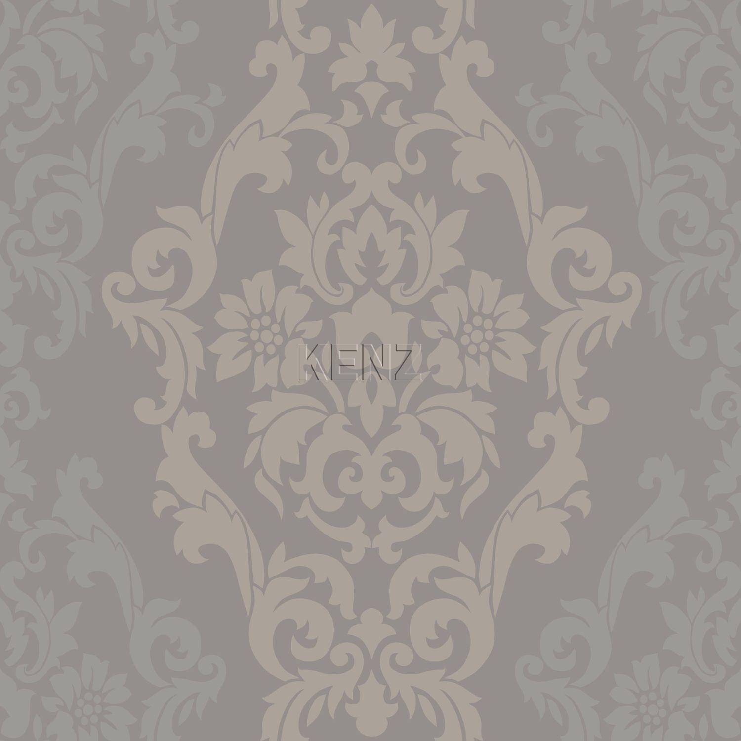 wallpaper ornaments taupe and shiny bronze 346212