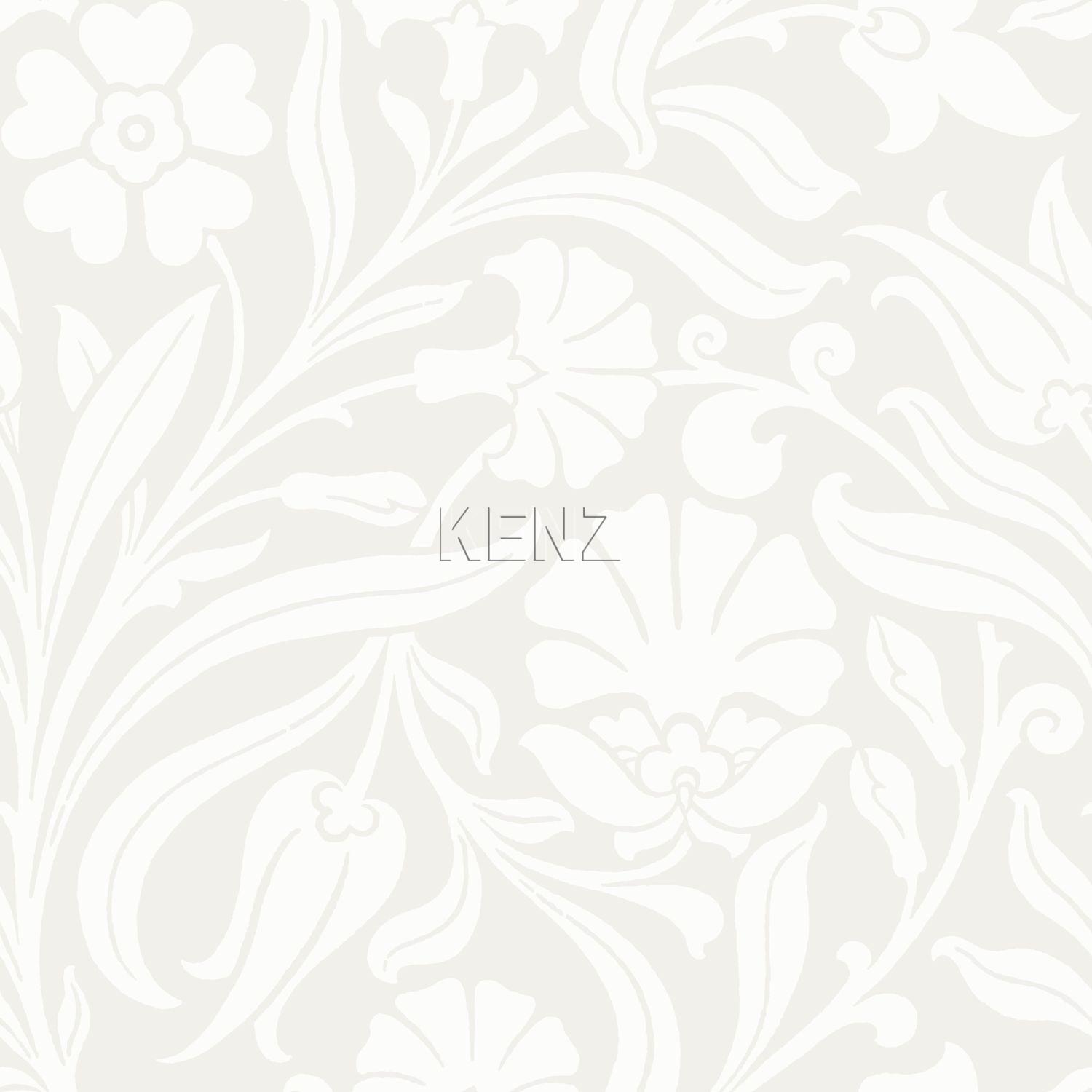 wallpaper flowers off-white 346635