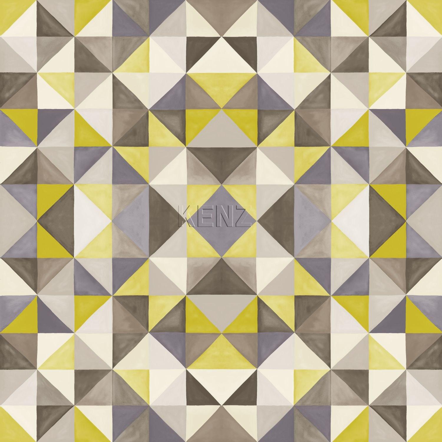 wallpaper cubism ocher yellow 346908