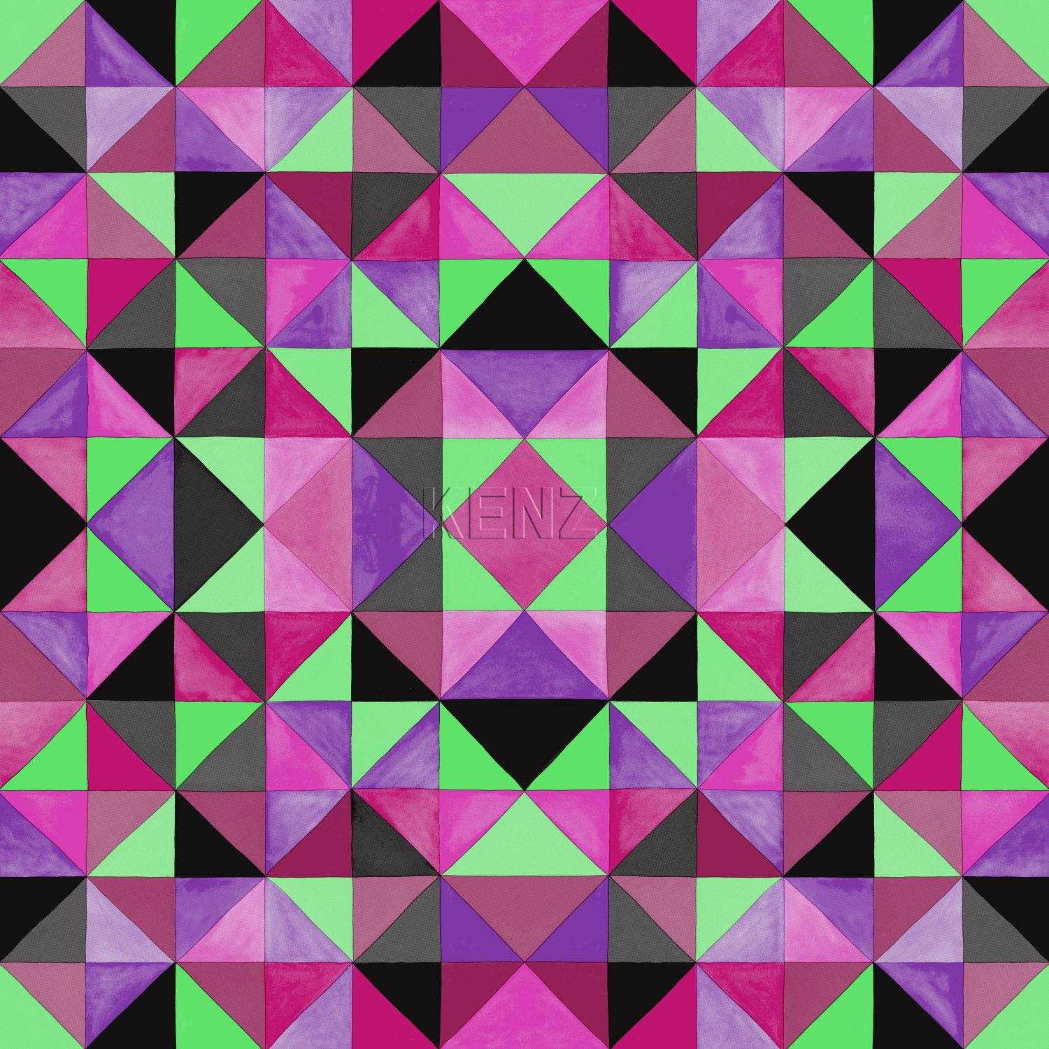 wallpaper cubism pink and green 346912
