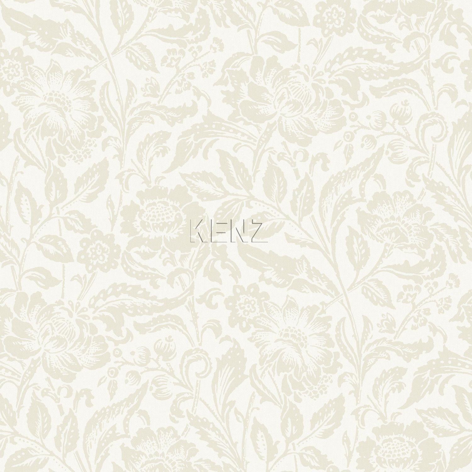 wallpaper flowers antique white 347025