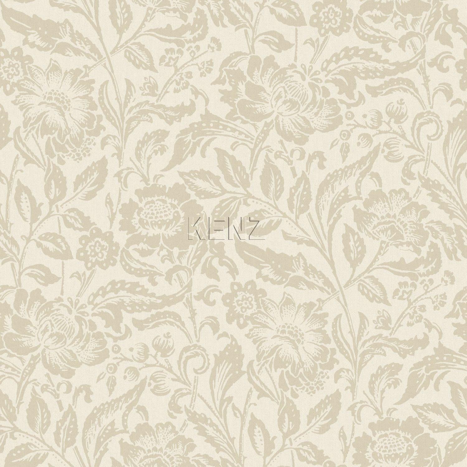 wallpaper flowers cream 347026