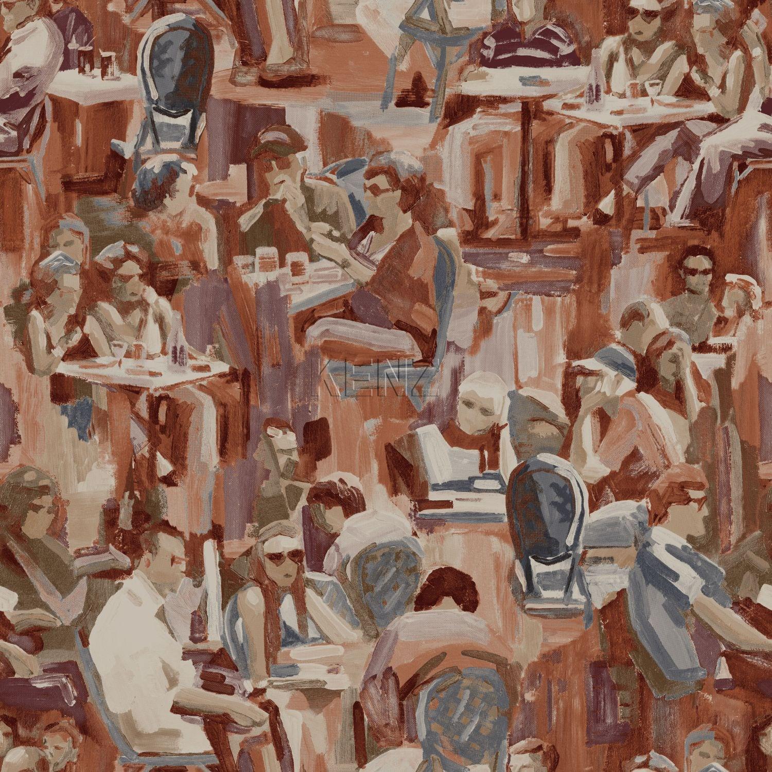 wallpaper figurative motif rust brown 347420