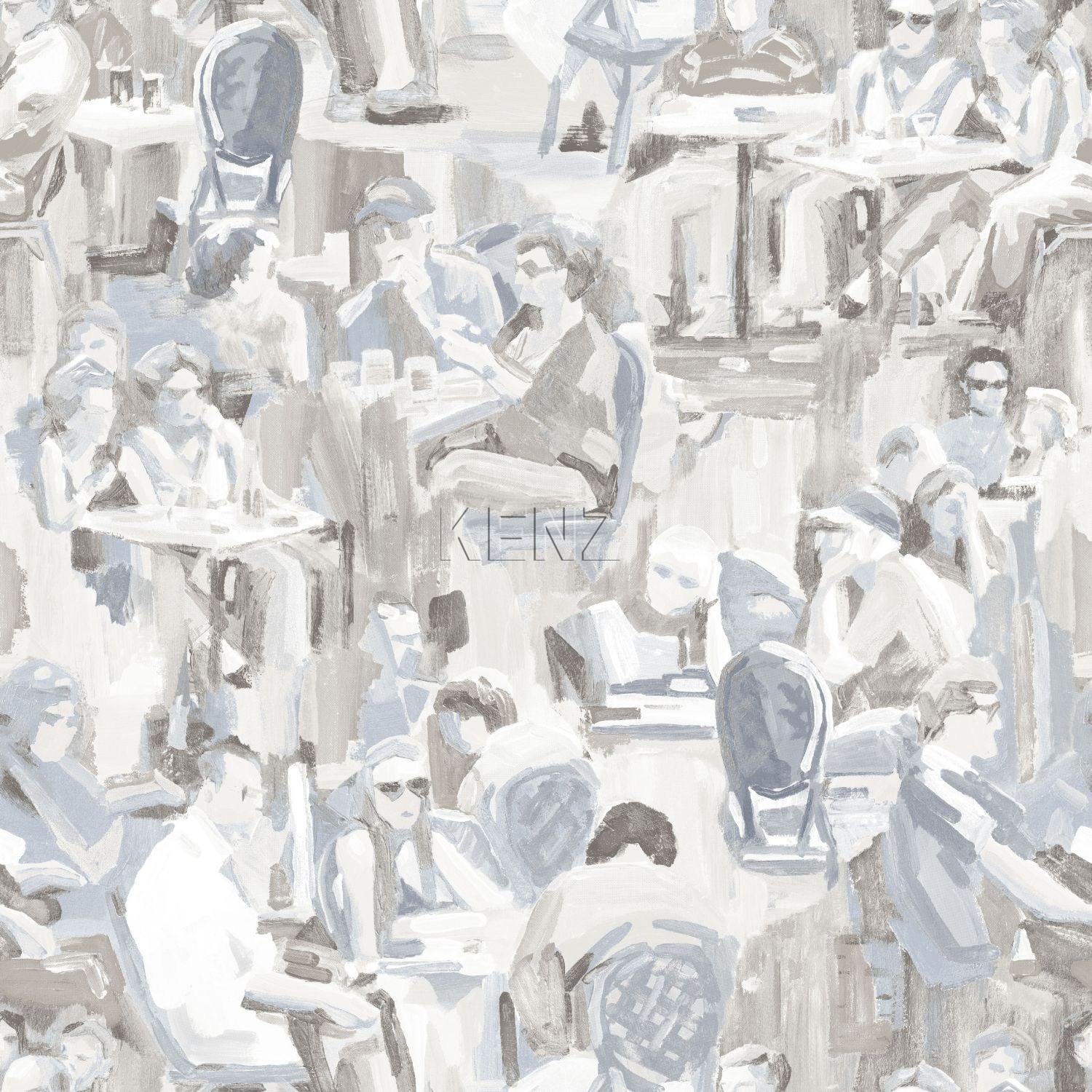 wallpaper figurative motif clay gray 347421