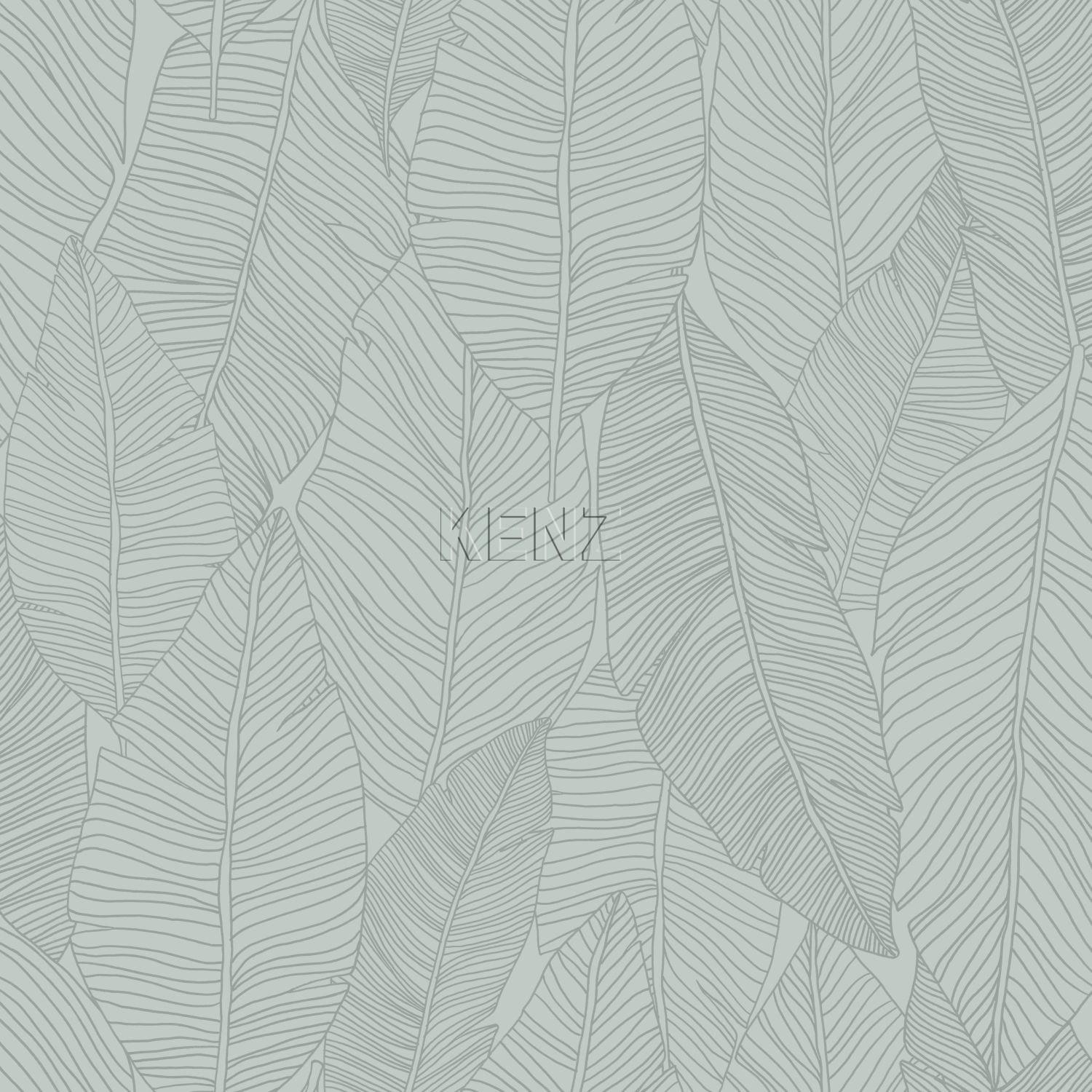 wallpaper leaves greyish green 347711