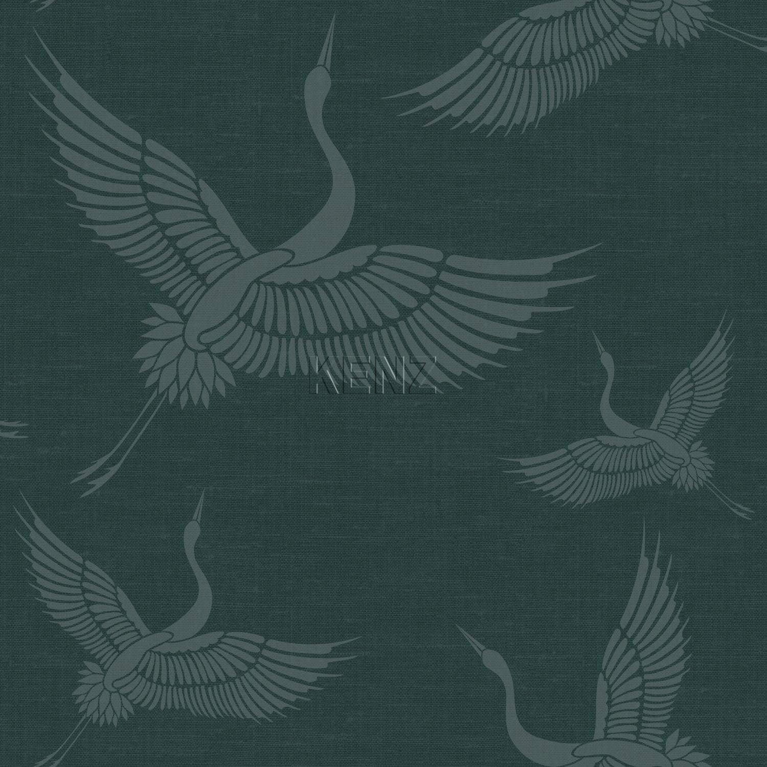 wallpaper cranes petrol blue 347759