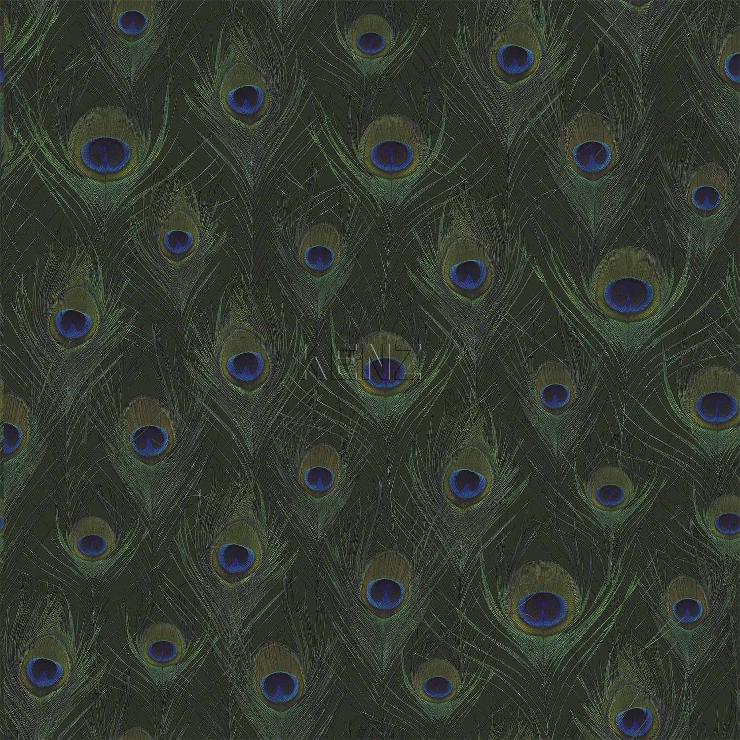 wallpaper peacock feathers moss green 347765