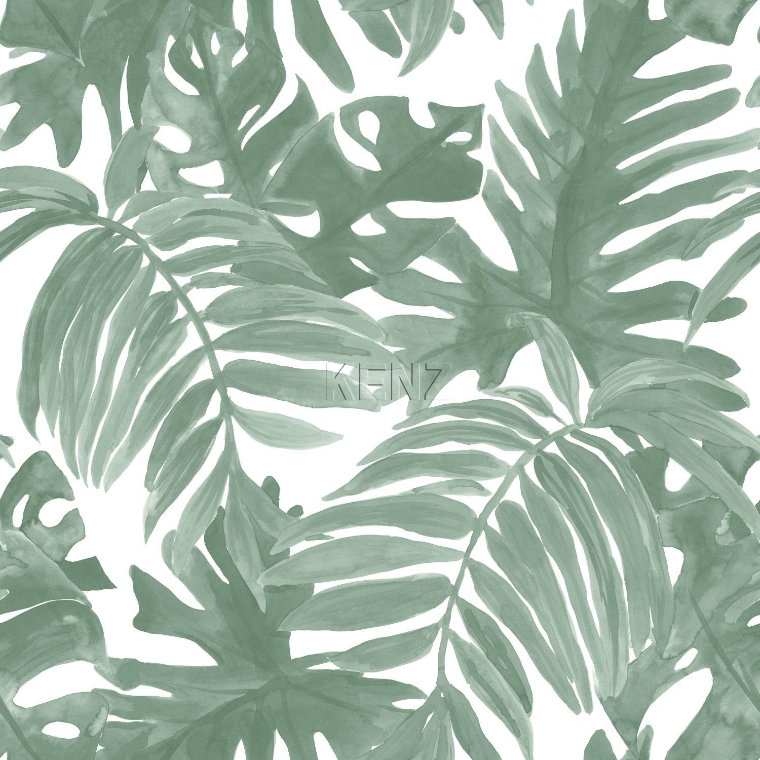wallpaper palm leaves greyish green 935265